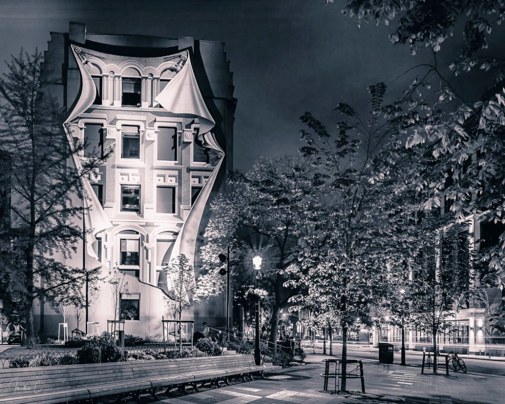 Gooderham Night Mural BW