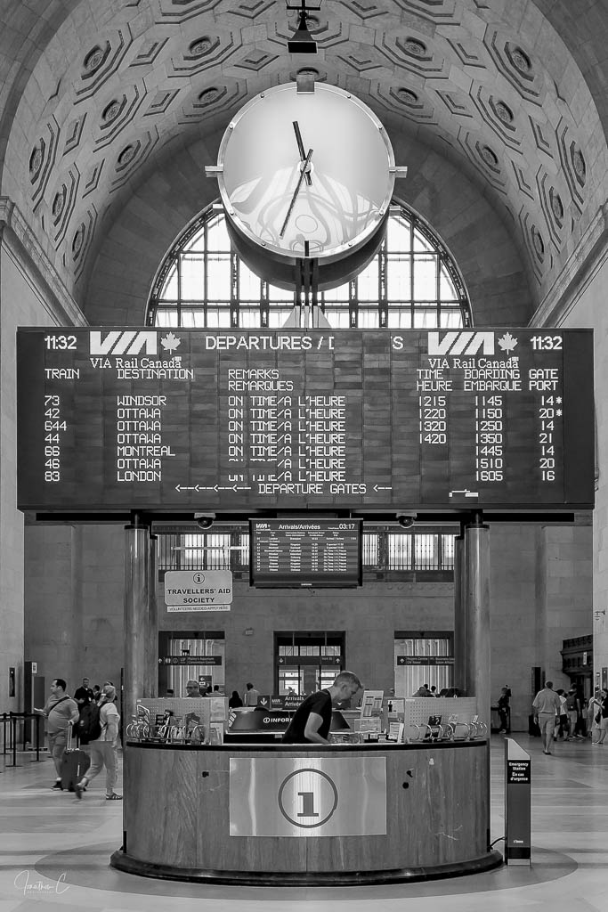 Departure Board and Clock