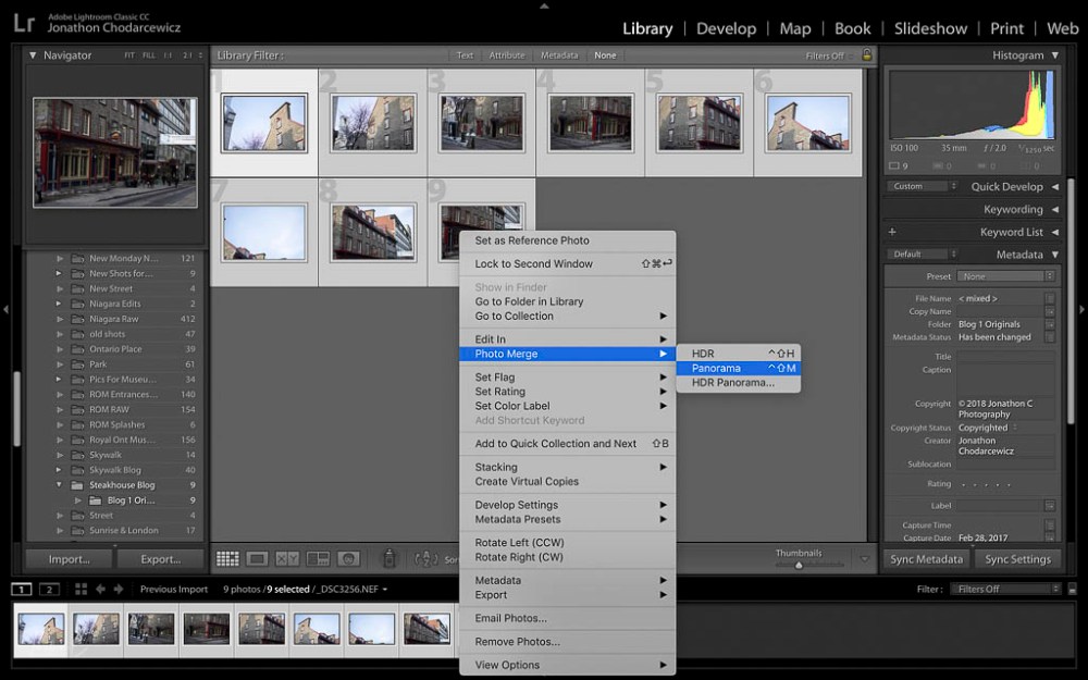 step 3a photomerge and panorama
